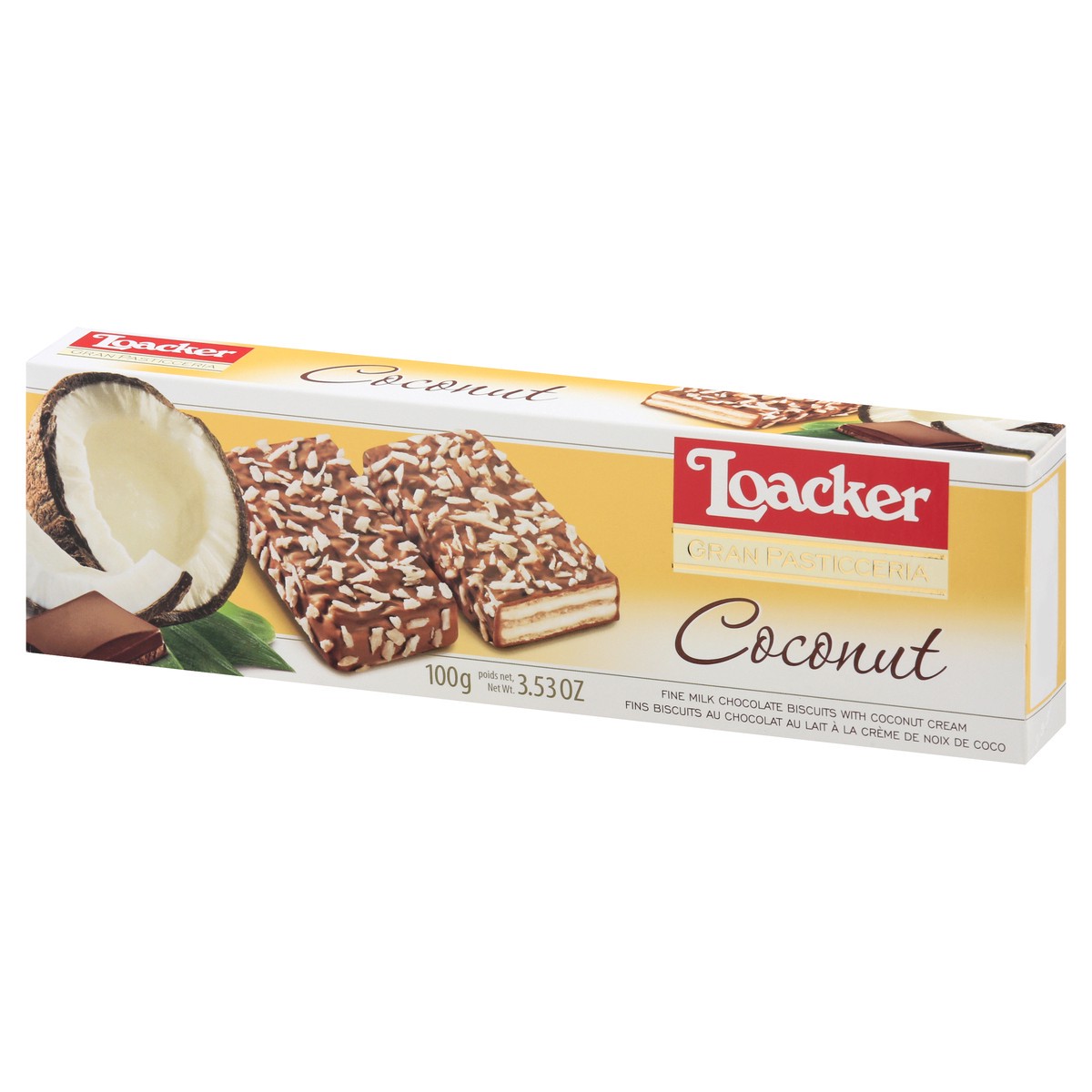 slide 13 of 13, Loacker Gran Pasticceria Biscuit Coconut Milk Chocolate Box - 3.53 Oz, 3.53 oz