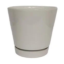 Modern Flair Pot 8" Gloss White