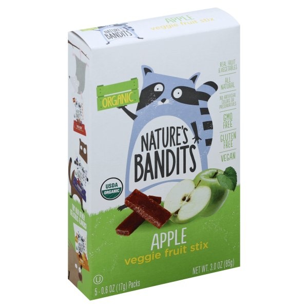 slide 1 of 4, Nature's Bandit Apple Veg Stix, 3 oz