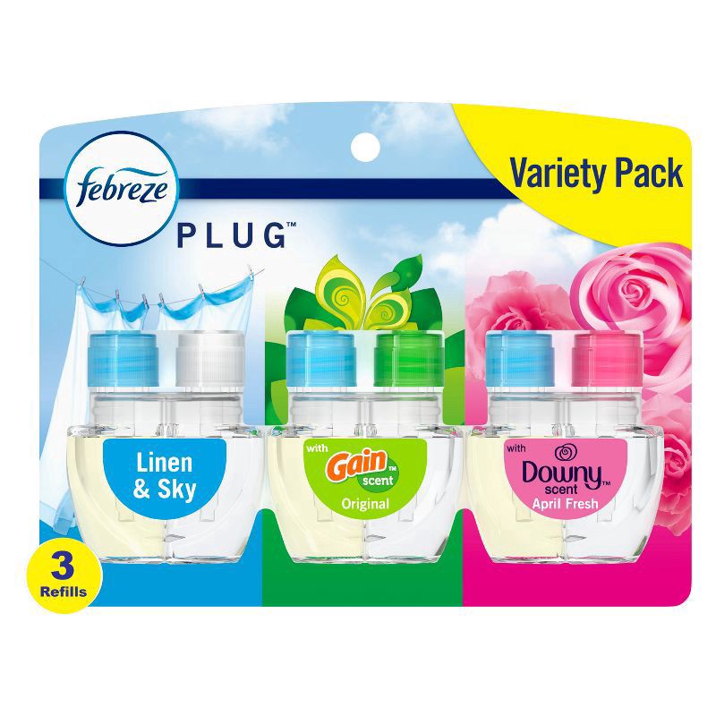 slide 1 of 1, Febreze Plug Refill Mixed, 3 Pack, 3 ct