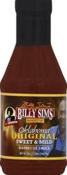 Billy Sims Oklahoma Original Sweet & Mild BBQ Sauce