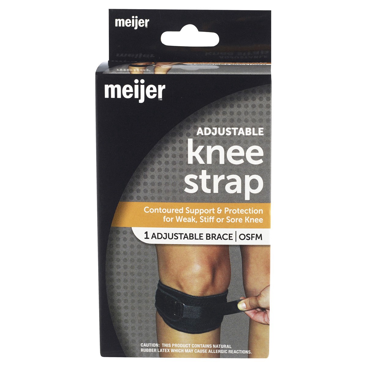 slide 1 of 5, Meijer Adjustable Knee Strap Brace,One Size, 1 ct