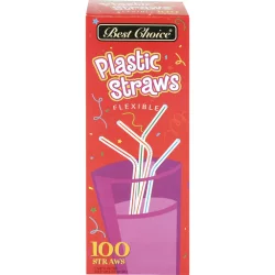 Best Choice Flexible Plastic Straws