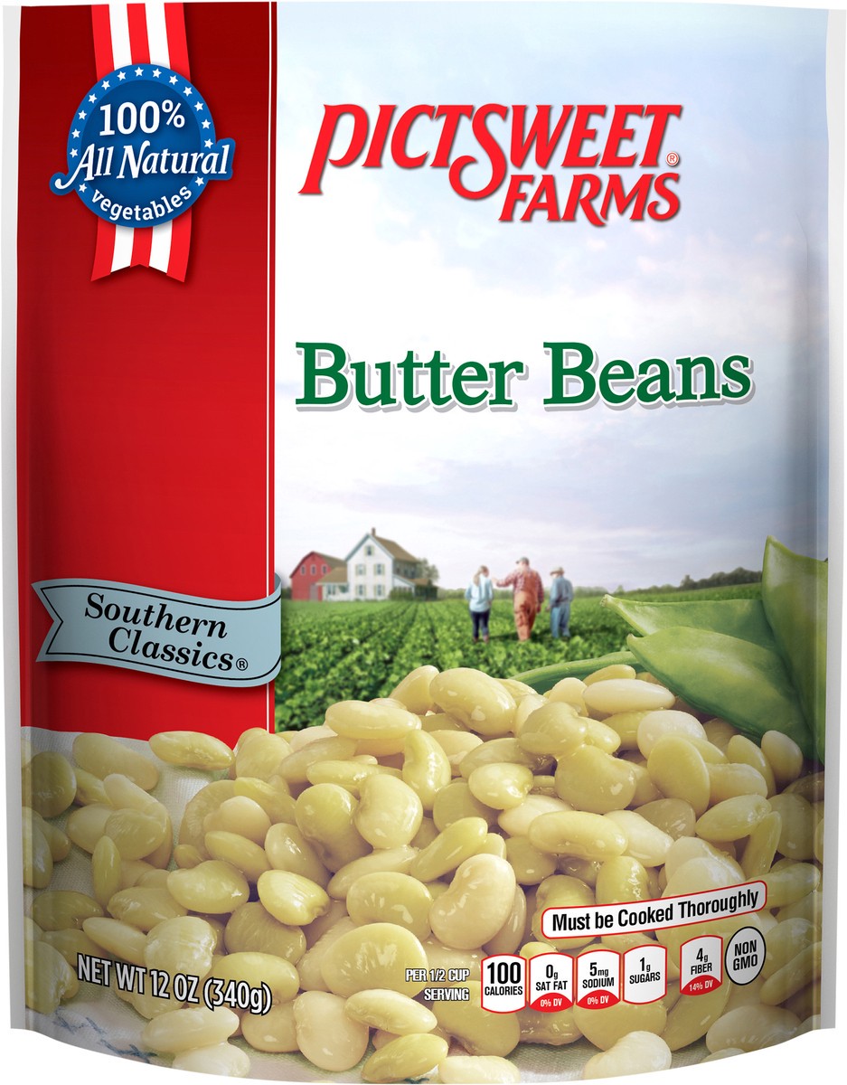 slide 2 of 3, PictSweet Butter Beans, 12 oz