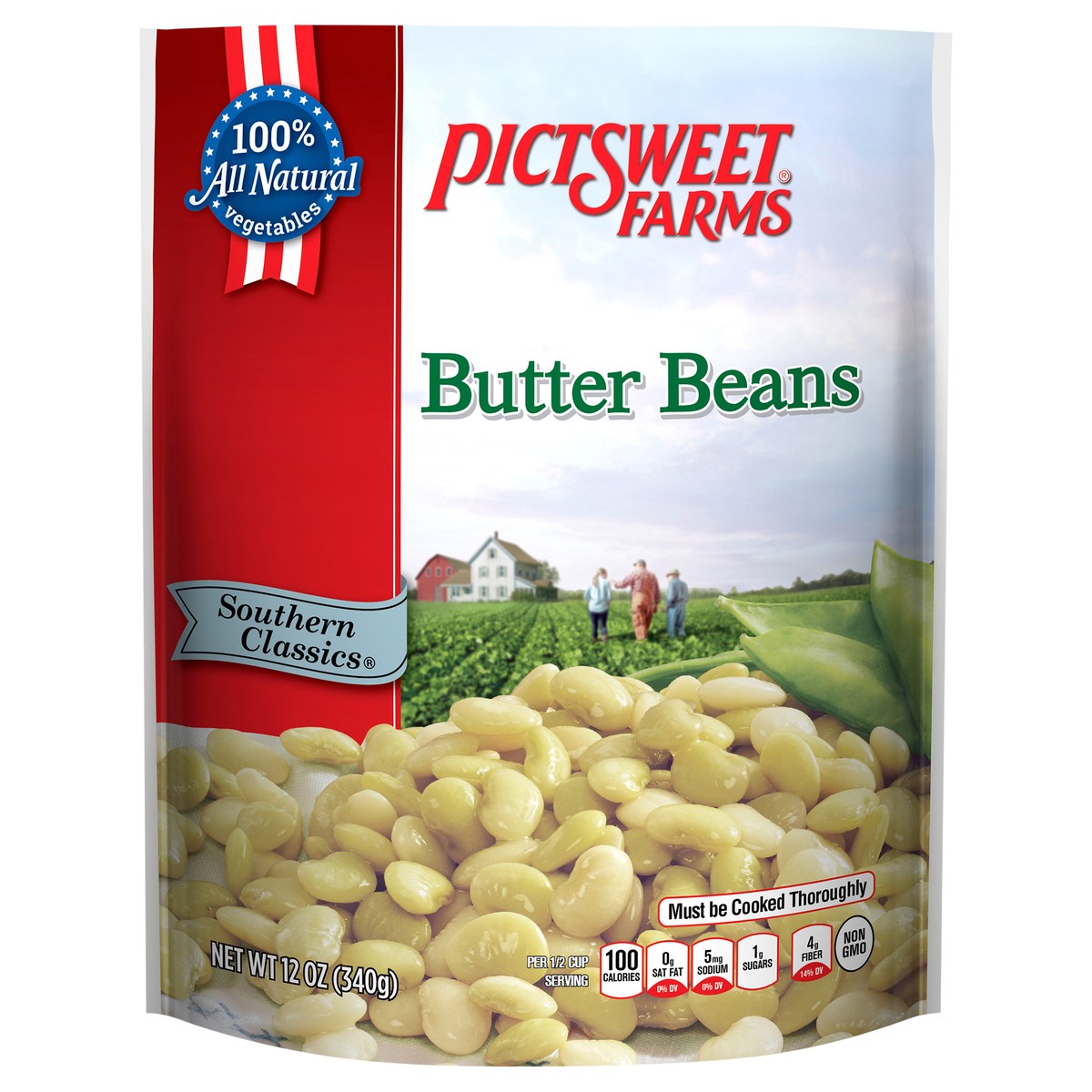 slide 1 of 3, PictSweet Butter Beans, 12 oz