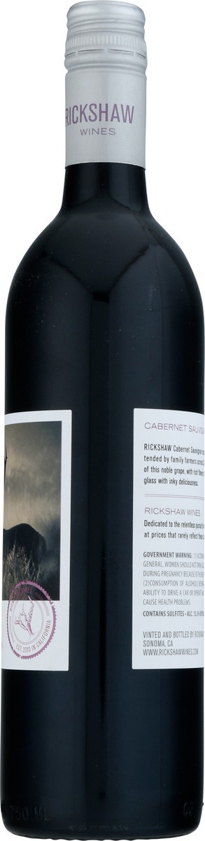 slide 12 of 12, Rickshaw California Cabernet Sauvignon 750 ml Bottle, 750 ml