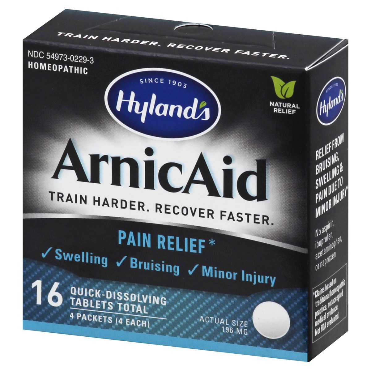 slide 2 of 9, Hyland's Quick-Dissolving Tablets 196 mg ArnicAid 16 ea, 16 ct