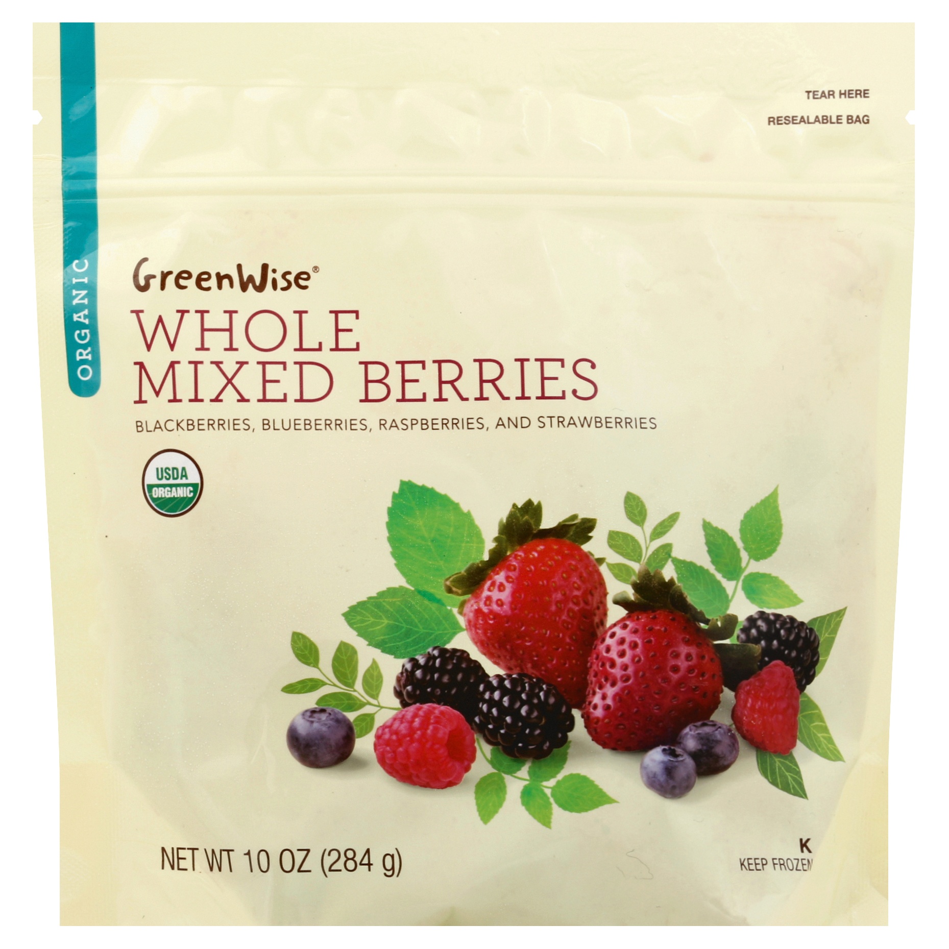 slide 1 of 1, GreenWise Whole Organic Mixed Berries, 10 oz