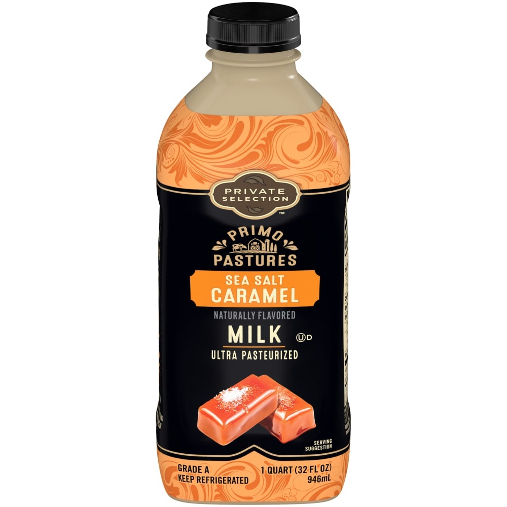 slide 1 of 1, Private Selection Primo Pastures Sea Salt Caramel Ultra Pasteurized Milk, 1 qt