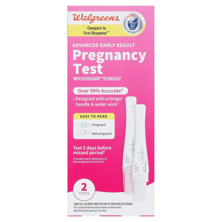 slide 4 of 5, Walgreens Advanced Early Result Pregnancy Test, 2 ct