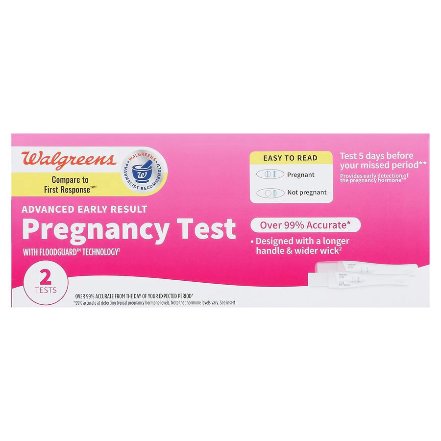 slide 5 of 5, Walgreens Advanced Early Result Pregnancy Test, 2 ct