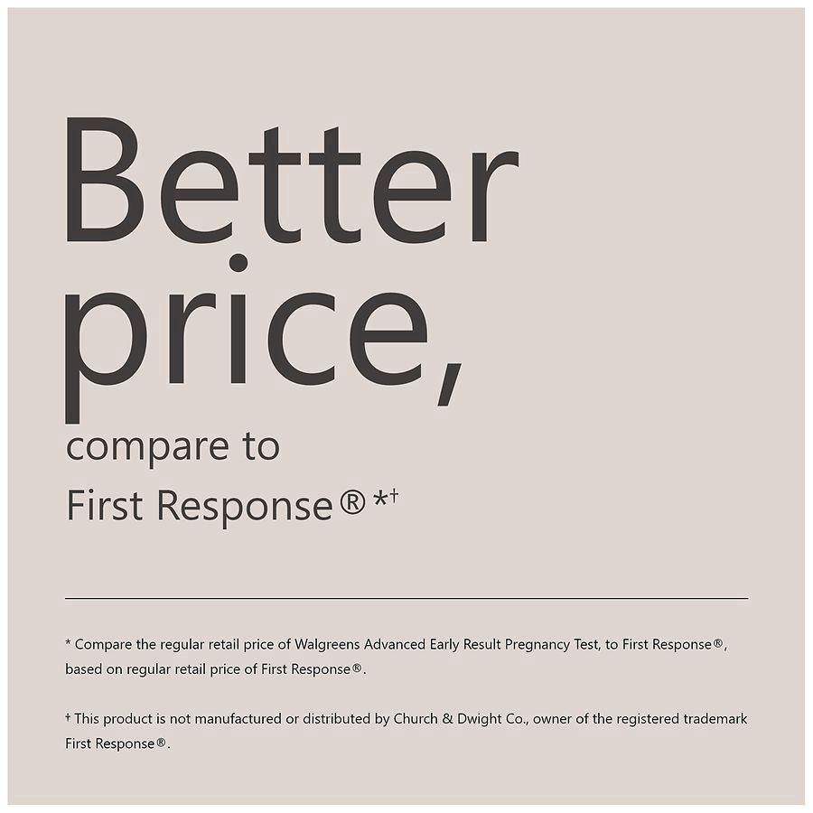 slide 2 of 5, Walgreens Advanced Early Result Pregnancy Test, 2 ct
