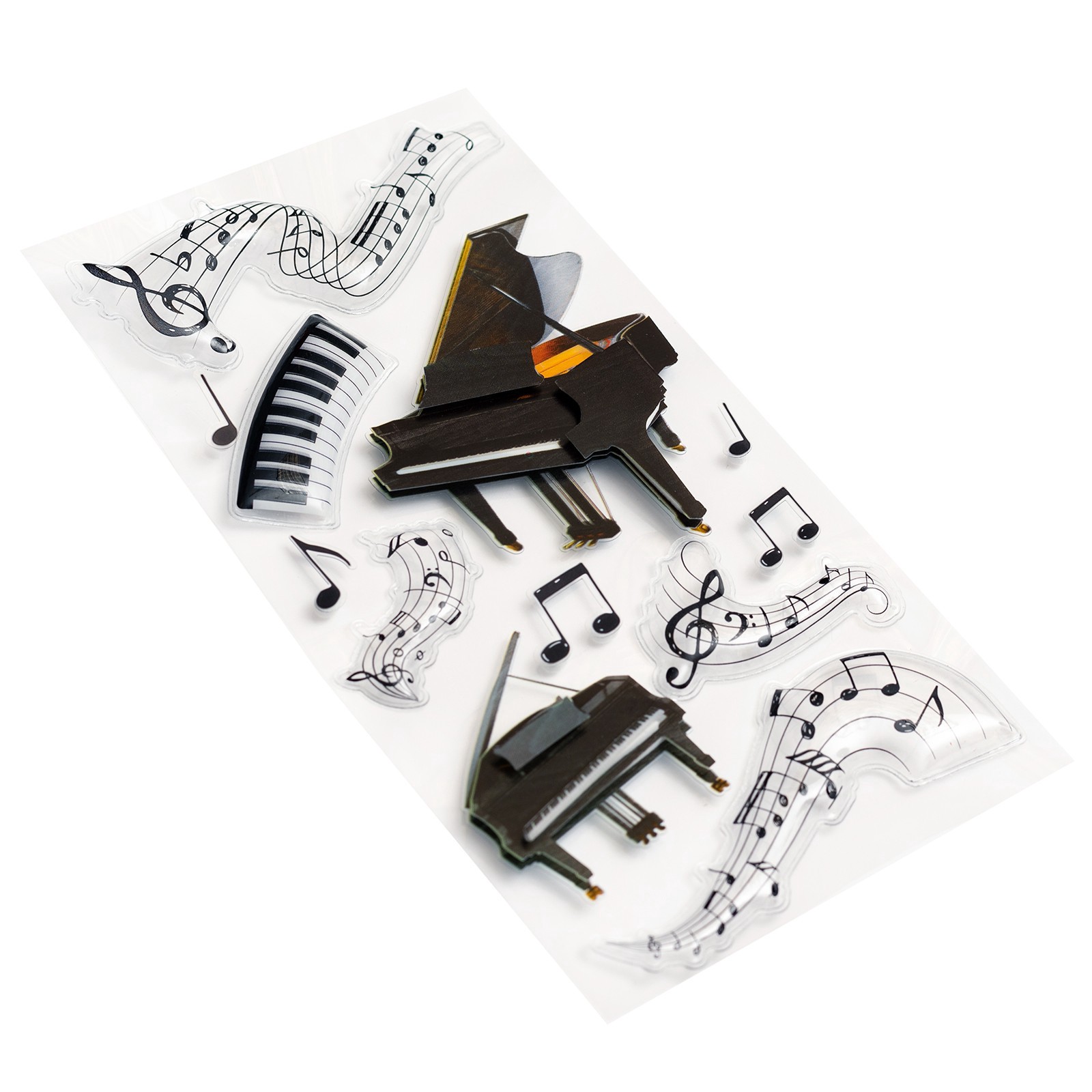 slide 2 of 6, Piano Dimensional Stickers By Recollections, 4 in x 8.5 in