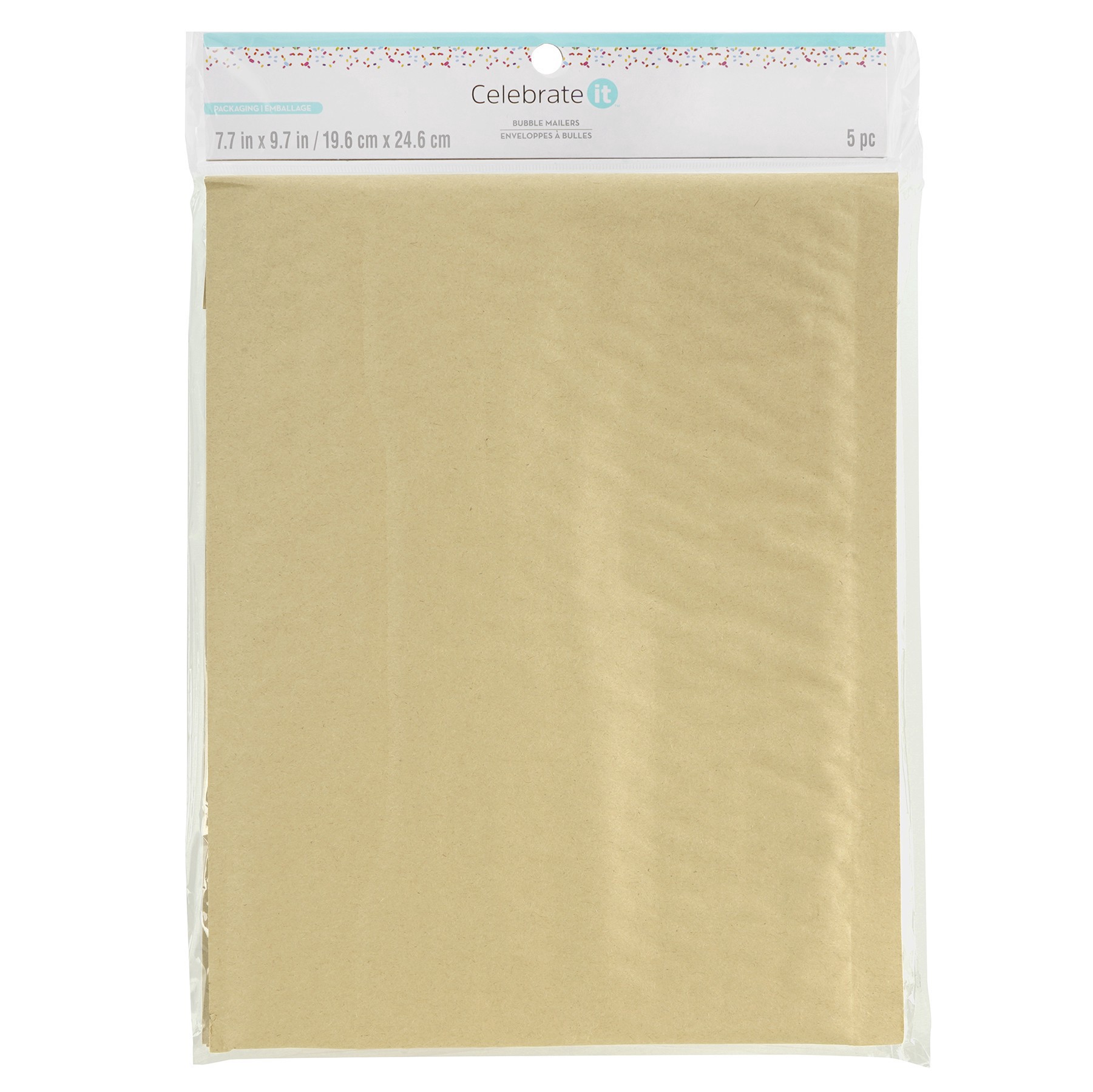 slide 2 of 3, 7.7" X 9.7" Bubble Mailers By Celebrate It, 5ct., 5 ct