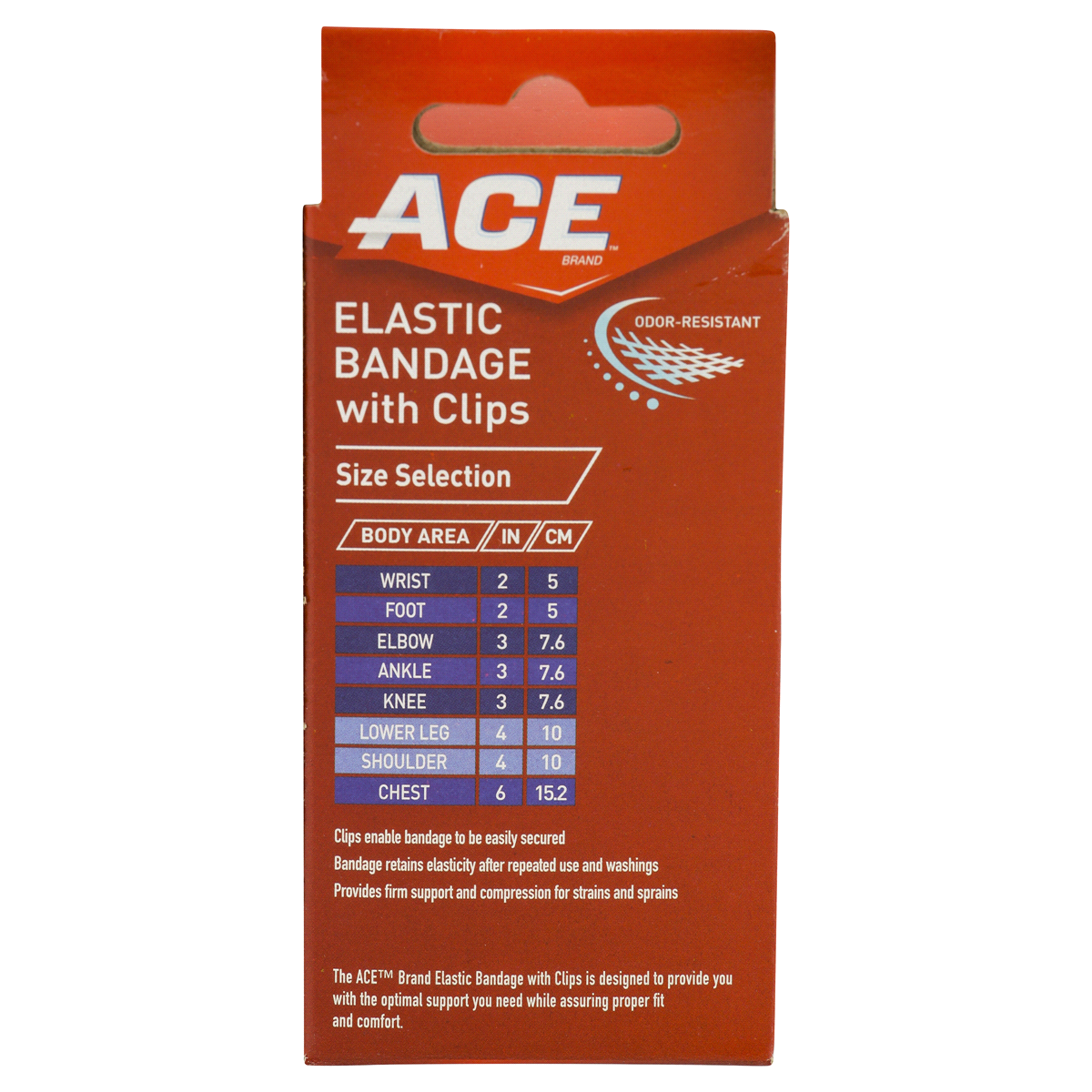 slide 2 of 5, Ace 4-Inch Elastic Bandage With Clips, 4 in