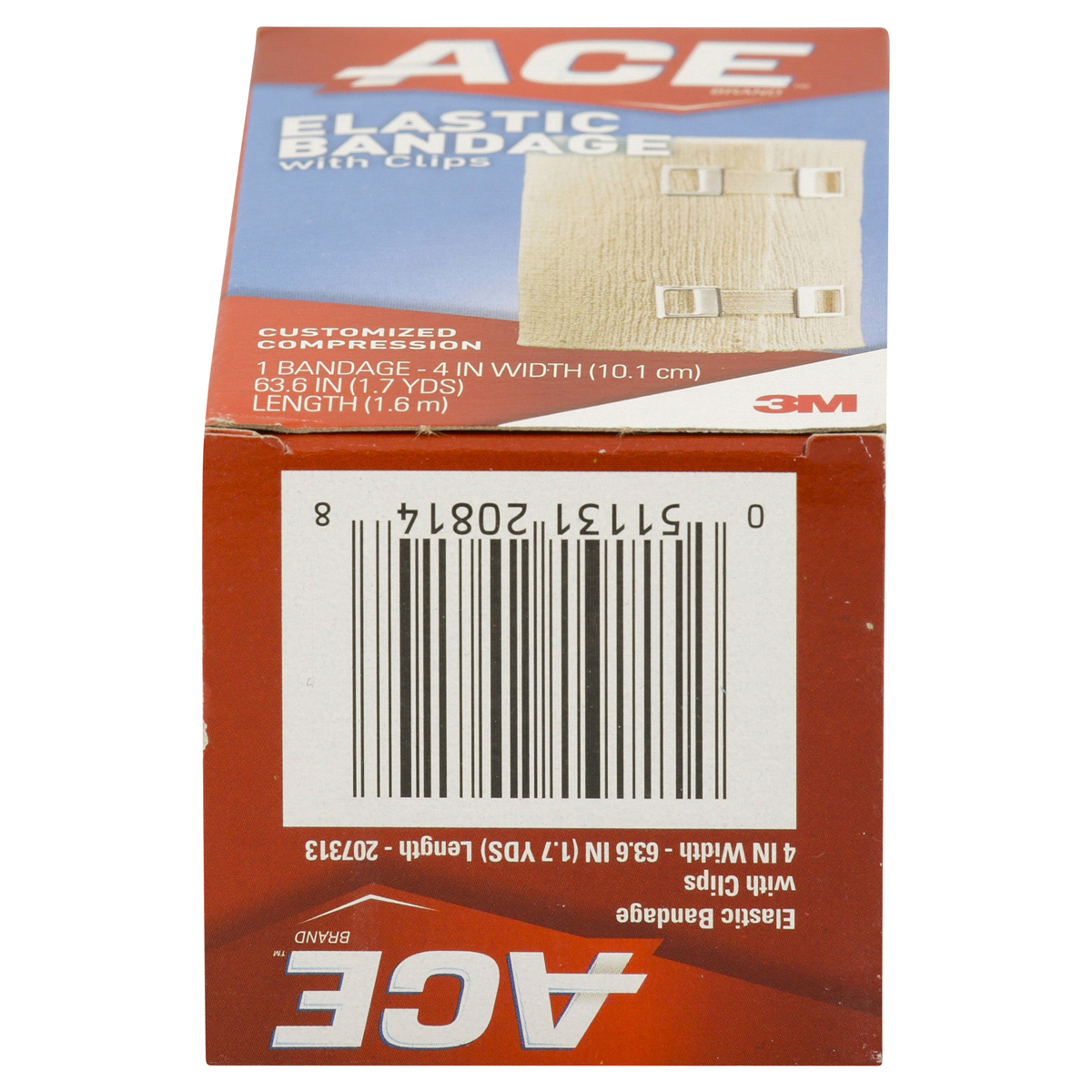 slide 5 of 5, Ace 4-Inch Elastic Bandage With Clips, 4 in
