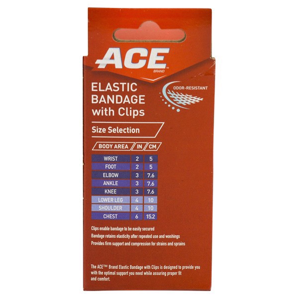 slide 8 of 17, Ace 4-Inch Elastic Bandage With Clips, 4 in