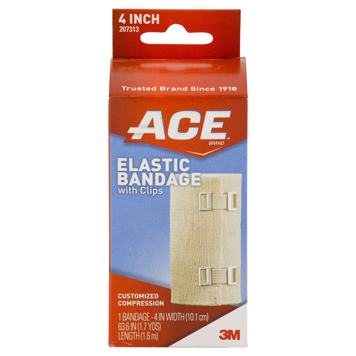 slide 1 of 17, Ace 4-Inch Elastic Bandage With Clips, 4 in