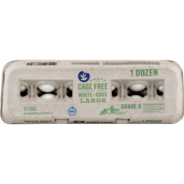 slide 1 of 1, Giant Cage Free Large White Eggs, 1 doz