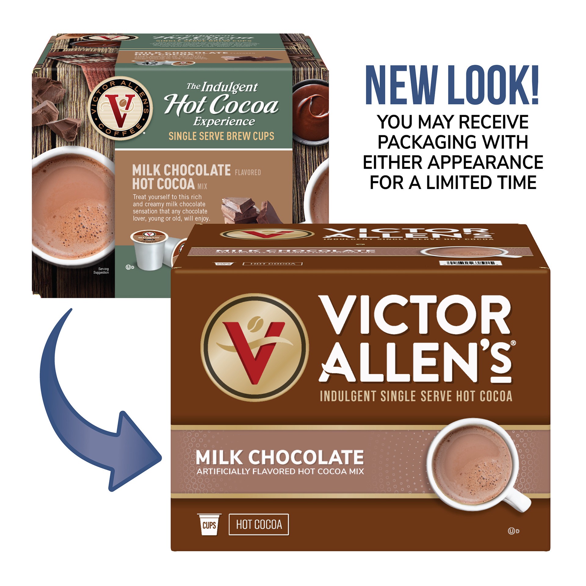 slide 2 of 5, Victor Allen's Coffee Milk Chocolate Flavored Hot Cocoa Mix, 42 Count, Single Serve K-Cup Pods for Keurig K-Cup Brewers, 42 ct