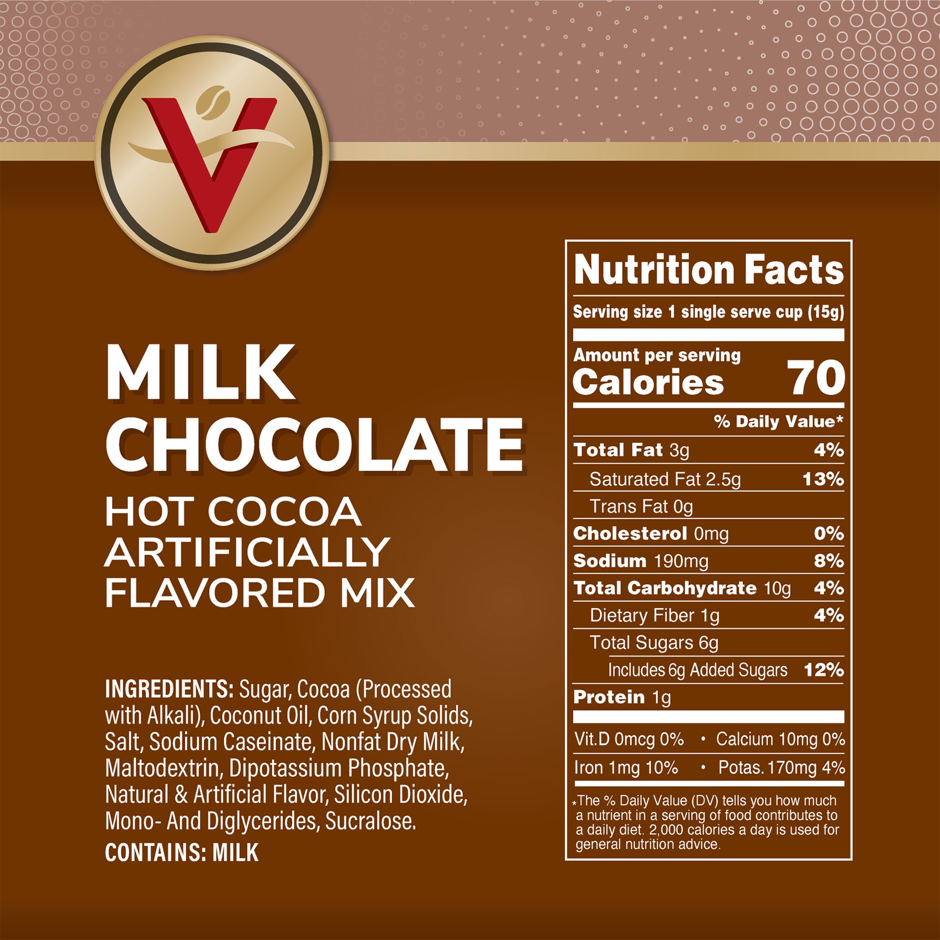 slide 4 of 5, Victor Allen's Coffee Milk Chocolate Flavored Hot Cocoa Mix, 42 Count, Single Serve K-Cup Pods for Keurig K-Cup Brewers, 42 ct