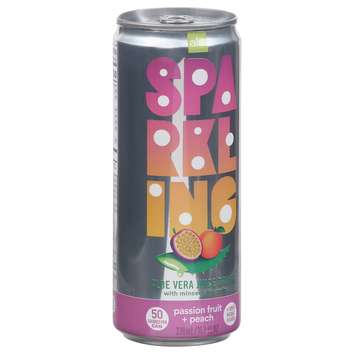 slide 8 of 9, ALO Juice Aloe Sparkling Passionfruit Peach- 11.2 fl oz, 11.2 fl oz