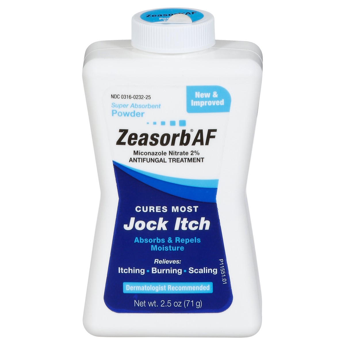 slide 2 of 10, Zeasorb Super Absorbent Powder Antifungal Treatment 2.5 oz, 2.5 oz