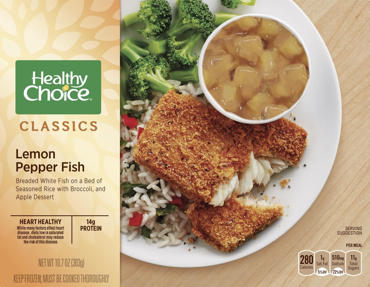 slide 7 of 9, Healthy Choice Lemon Pepper Fish, 10 oz