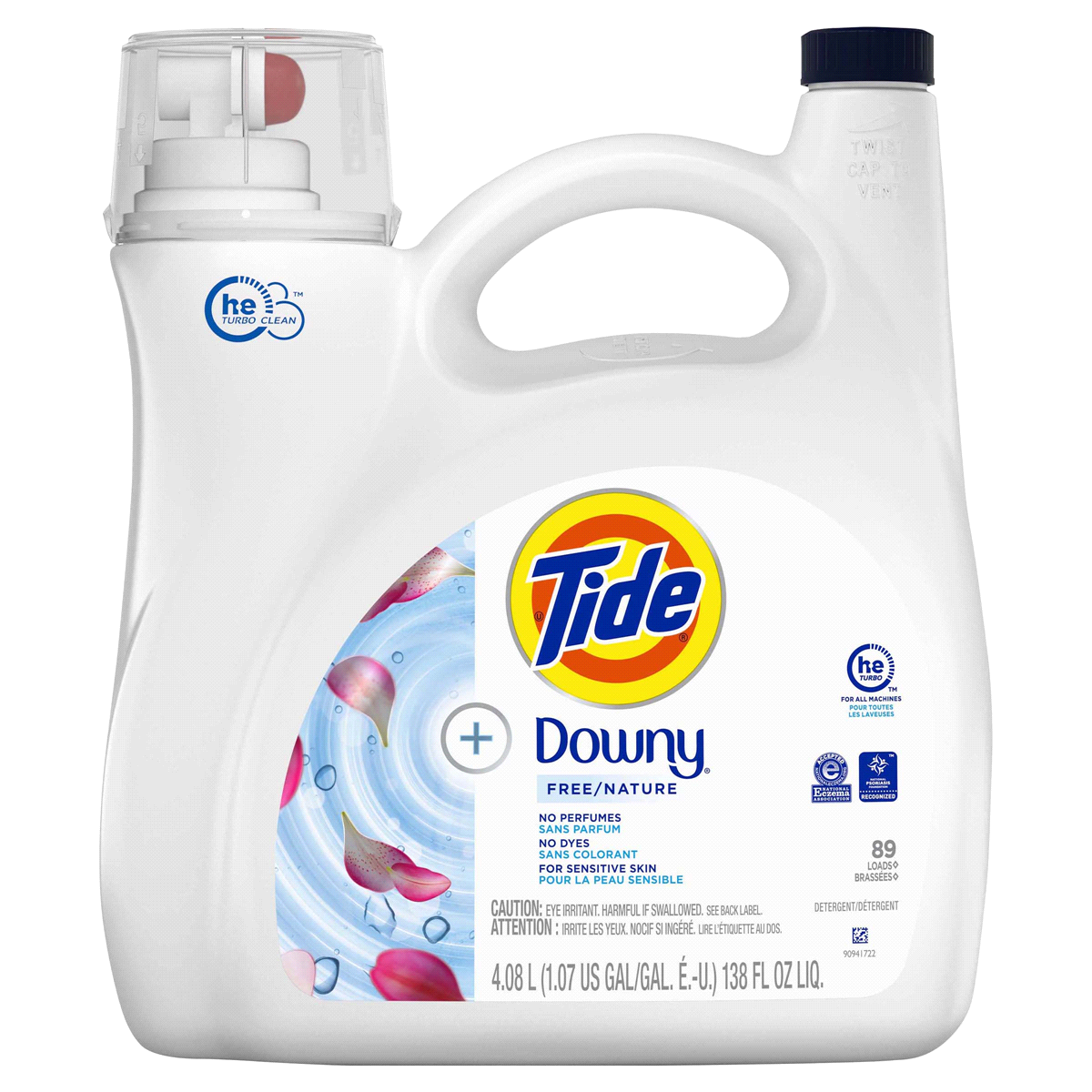 slide 1 of 1, Tide Liquid Laundry Detergent, Unscented, 138 fl oz