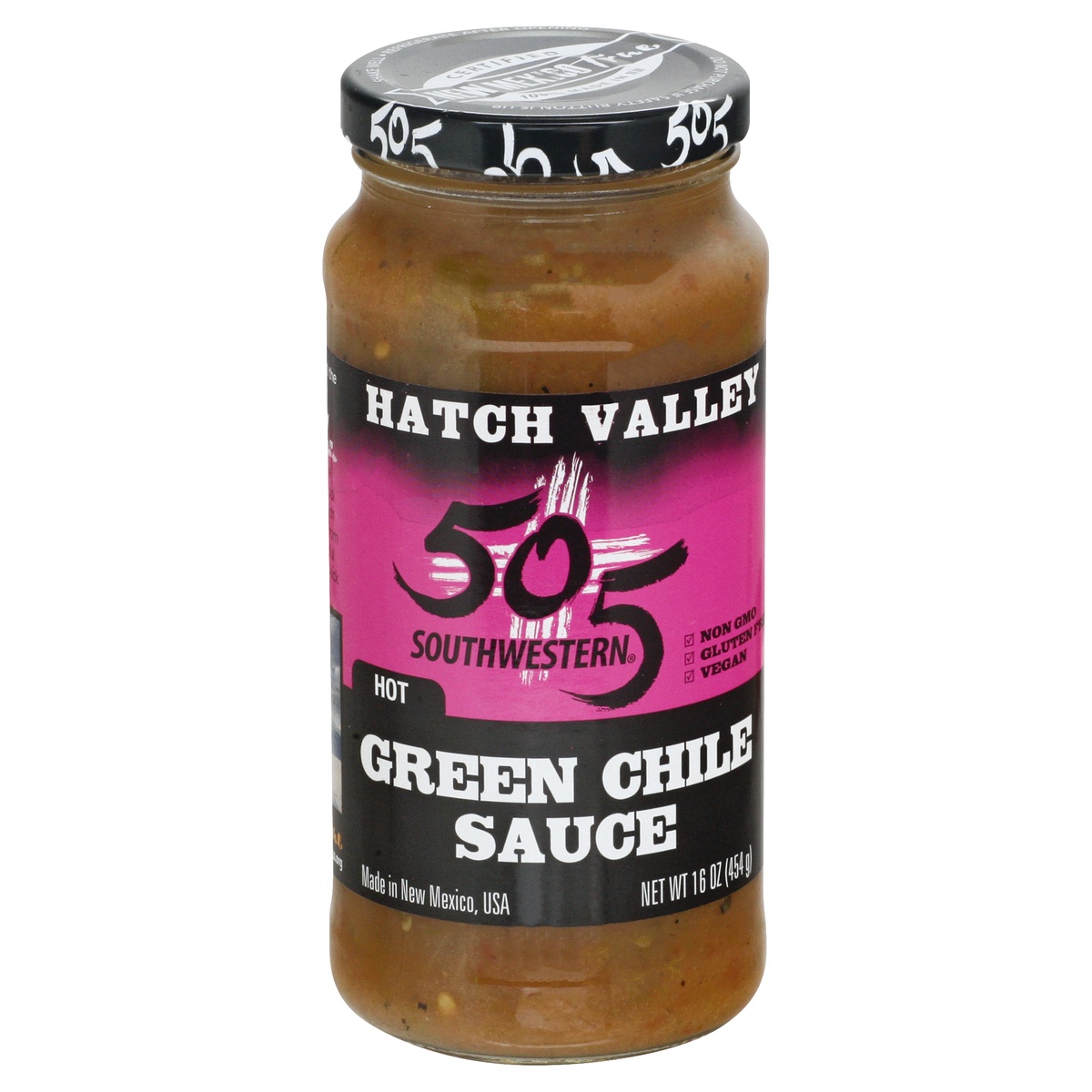 slide 1 of 1, 505 Southwestern Hot Green Chile Sauce, 16 oz