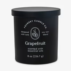 Foundry Frosted Black Glass Grapefruit