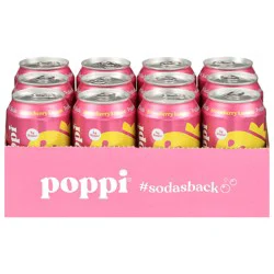 Poppi Strawberry Lemon Prebiotic Soda - 12 ct