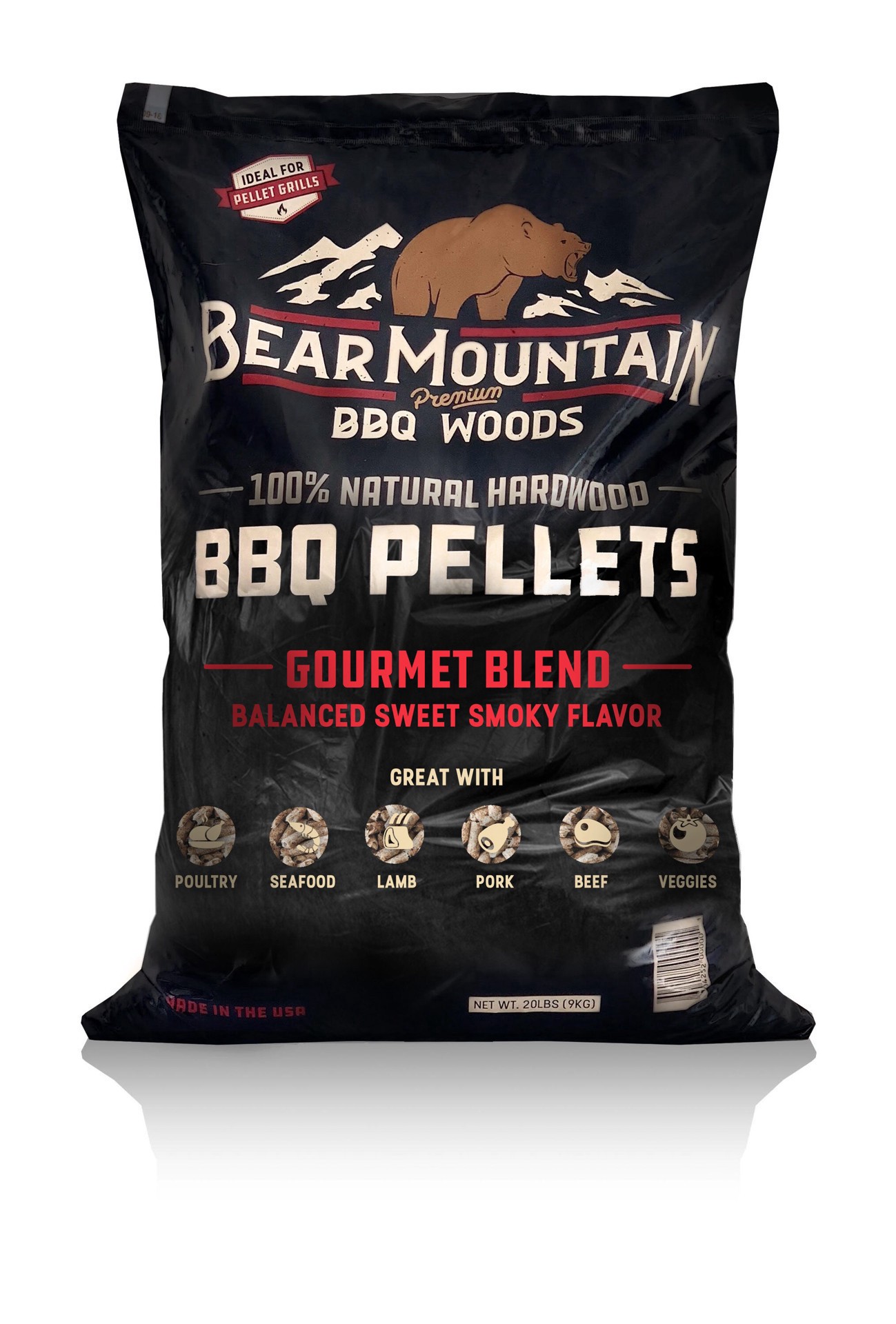 slide 1 of 1, Bear Mountain Bbq Pellets Gourmet, 20 lb