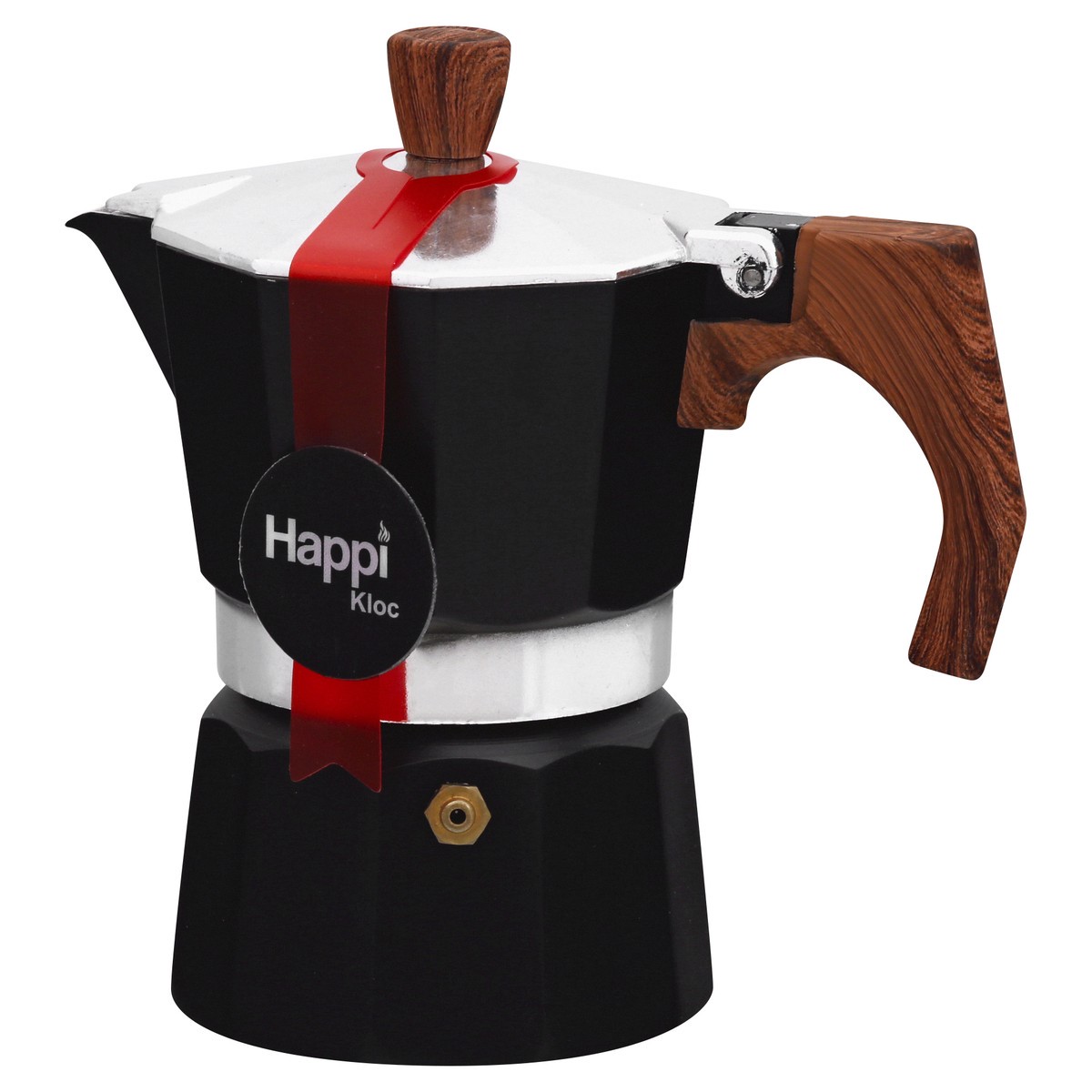 slide 8 of 11, Happi Kloc Black Aluminum 3 Cup Espresso Maker 1 ea, 1 ct