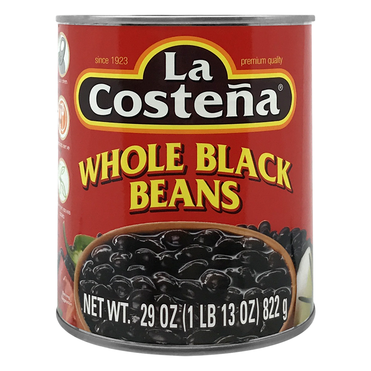 slide 1 of 6, La Costeña La Costena 29Oz Whole Black Beans, 1 ct