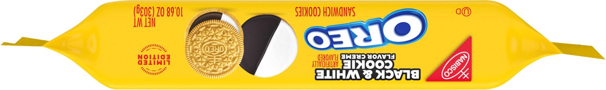 slide 13 of 13, OREO Black and White Cookie Creme Sandwich Cookies, Limited Edition, 10.68 oz, 10.68 oz