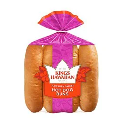 King's Hawaiian Original Hawaiian Sweet Hot Dog Buns - 12 Oz