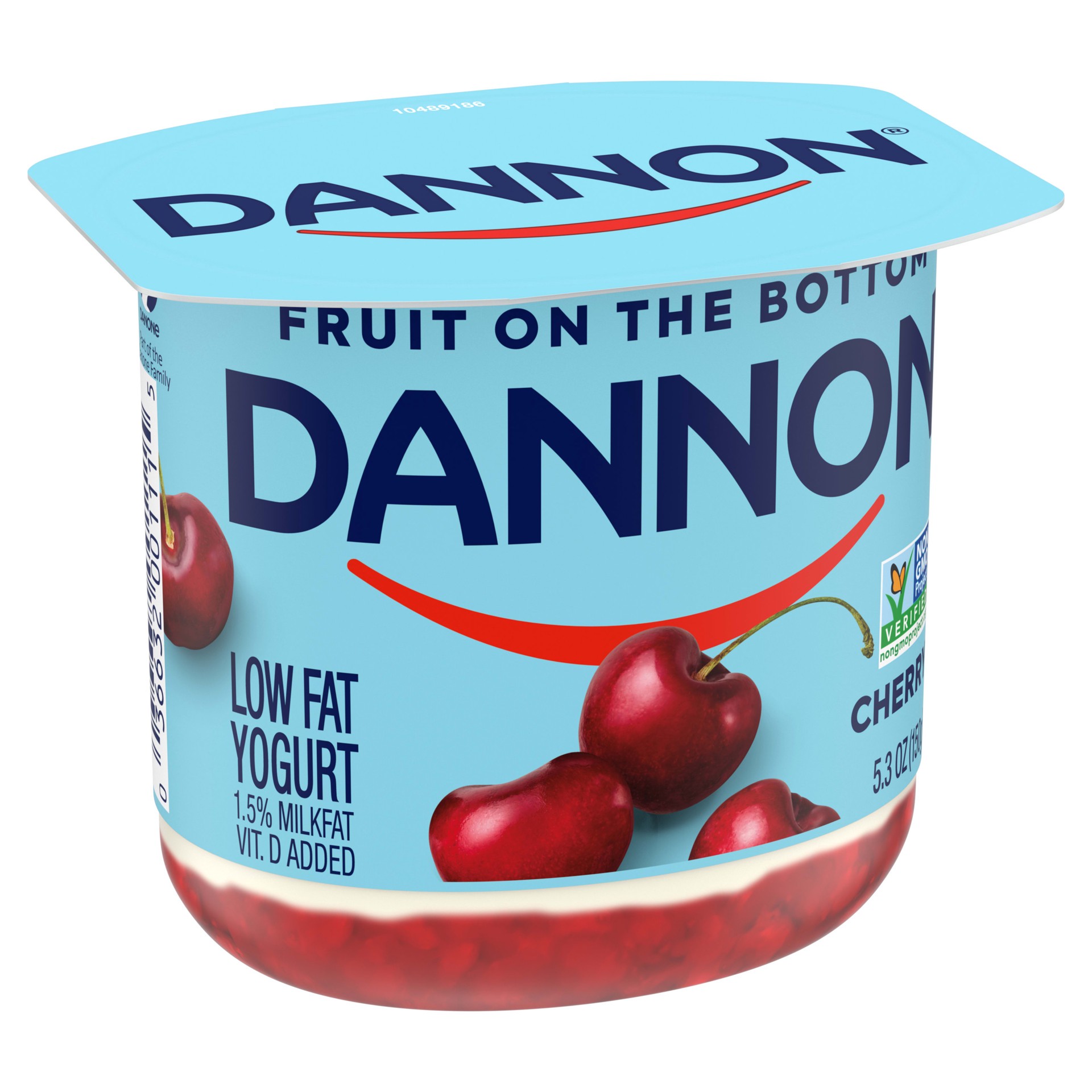 slide 5 of 5, Dannon Fruit on the Bottom Cherry Low Fat Yogurt, Gluten Free Snacks with Real Cherry Pieces, Good Source of Calcium and Vitamin D, 5.3 OZ Yogurt Container, 5.3 oz