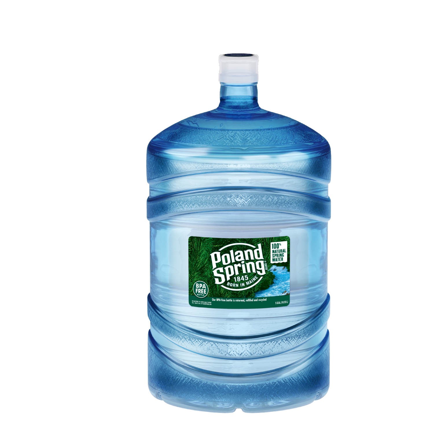 slide 1 of 4, POLAND SPRING Brand 100% Natural Spring Water, 5-gallon plastic jug - 5 g, 5 g