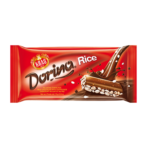 slide 1 of 1, Kraš Kra Dorina Rice Chocolate, 75 gram