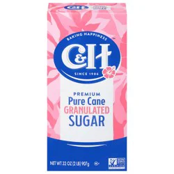 C&H Pure Cane Granulated White Sugar 32 oz. Box