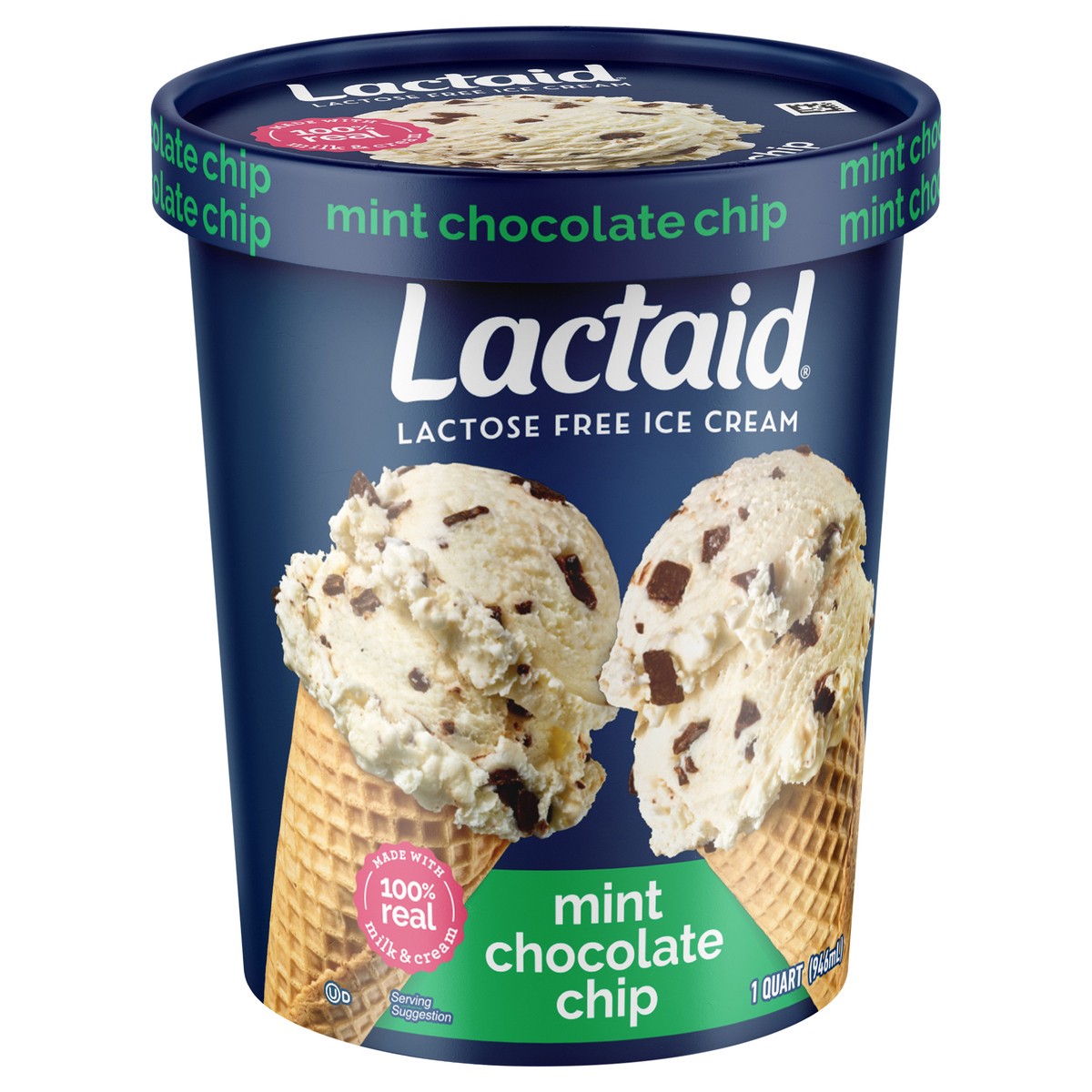 slide 3 of 9, Lactaid Mint Chocolate Chip Ice Cream, 1 Quart, 1 qt
