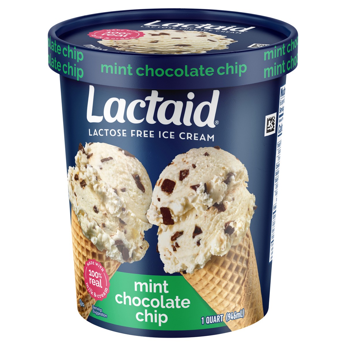 slide 9 of 9, Lactaid Mint Chocolate Chip Ice Cream, 1 Quart, 1 qt