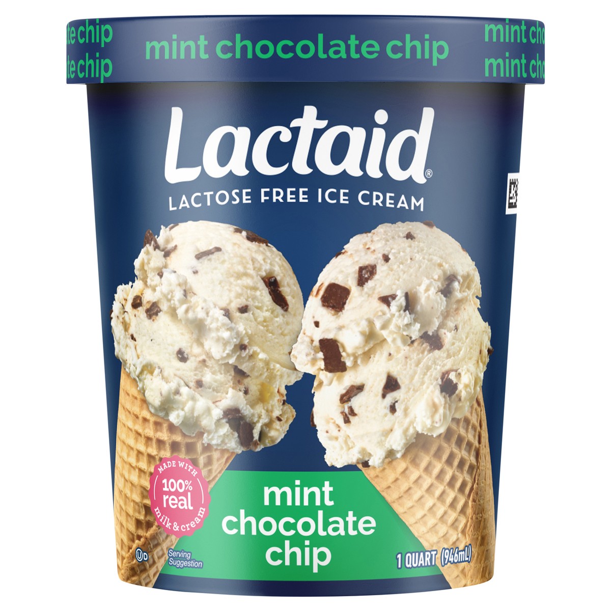 slide 1 of 9, Lactaid Mint Chocolate Chip Ice Cream, 1 Quart, 1 qt