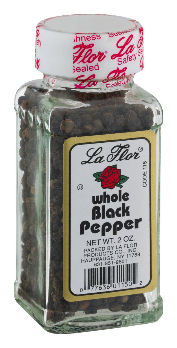slide 2 of 9, La Flor Black Pepper - Whole, 1.5 oz