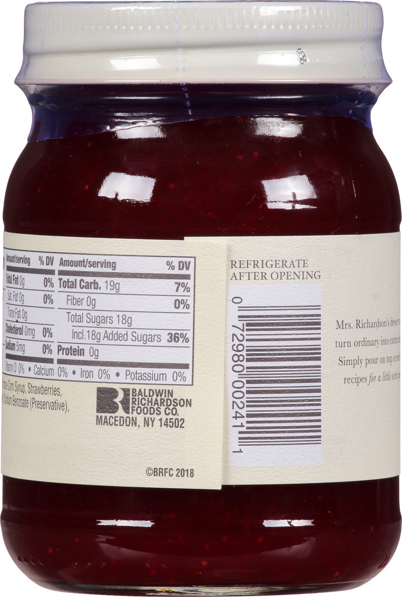 slide 9 of 9, Mrs. Richardson's Strawberry Dessert Sauce 15.2 oz, 15.2 oz