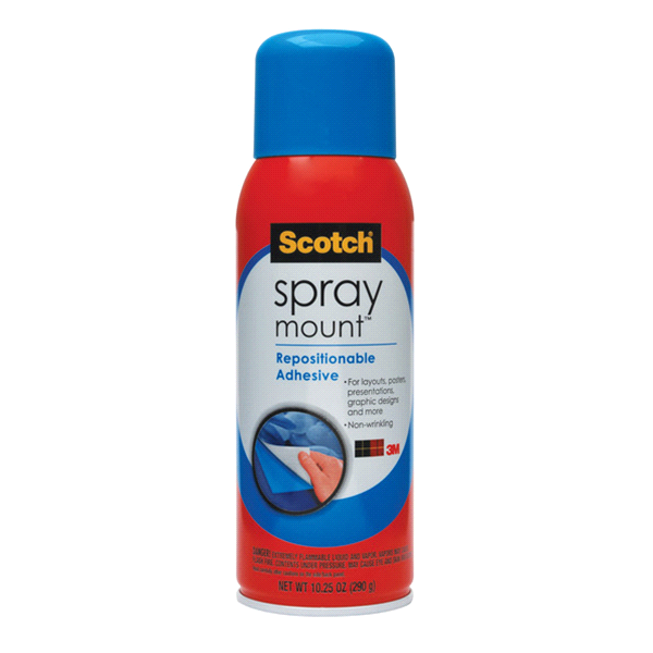 slide 1 of 1, Scotch Spray Mount Artist's Adhesive, Repositionable Aerosol, 10.25 oz