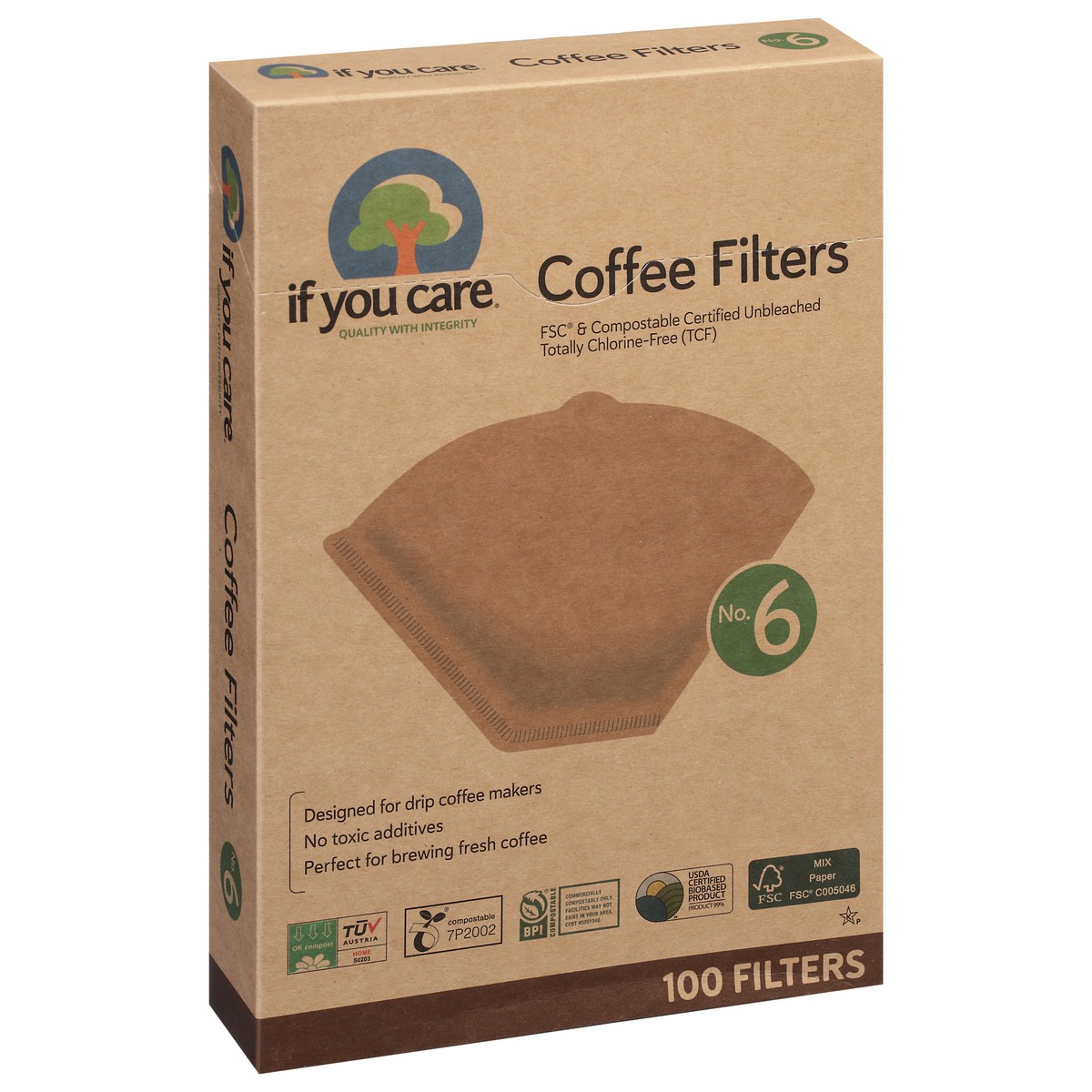slide 6 of 9, If You Care No. 6 Coffee Filters 100 ea, 100 ct