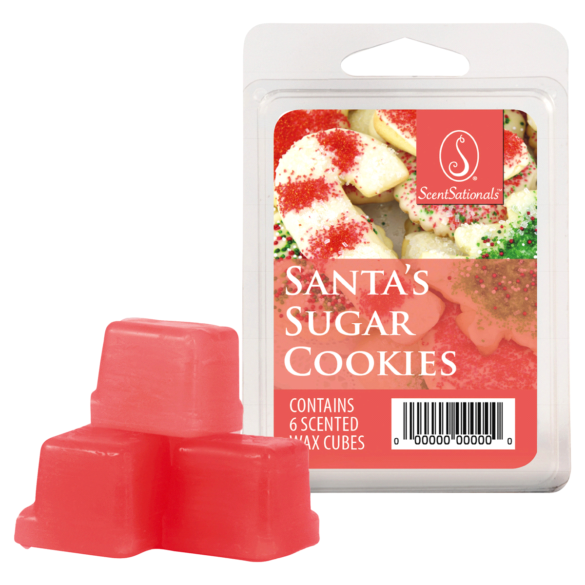 slide 1 of 1, ScentSationals Wax Cube Santas Sugar Cookie, 2 oz