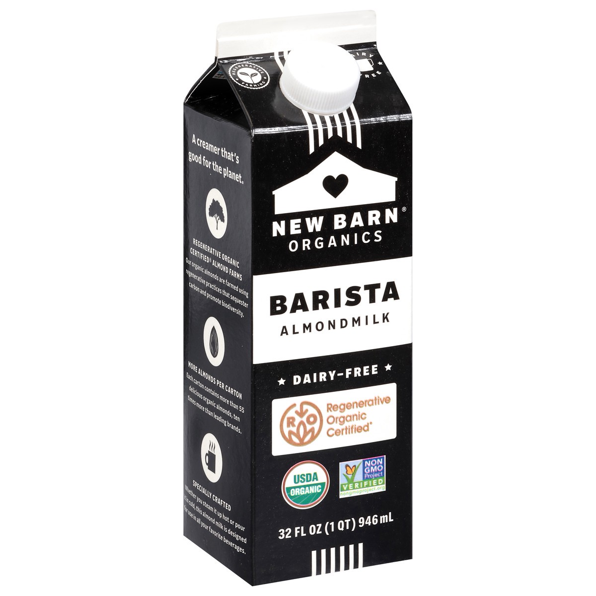 slide 5 of 14, New Barn Barista Almondmilk Creamer, 32 oz